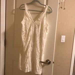 White slip lace dress